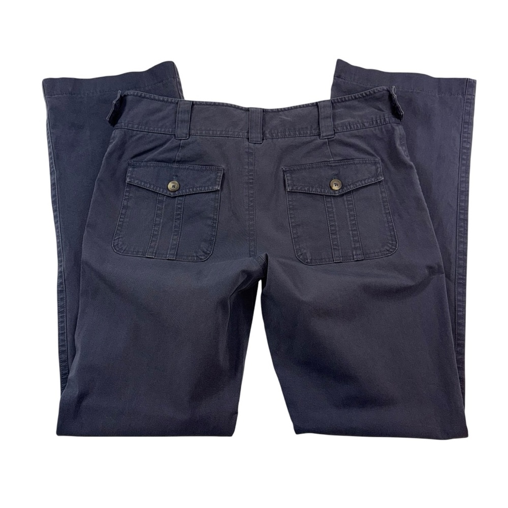 SUNDANCE Alberta Cotton Straight Leg Chino Trousers Size 10 Gray Boho Relaxed - Picture 4 of 9